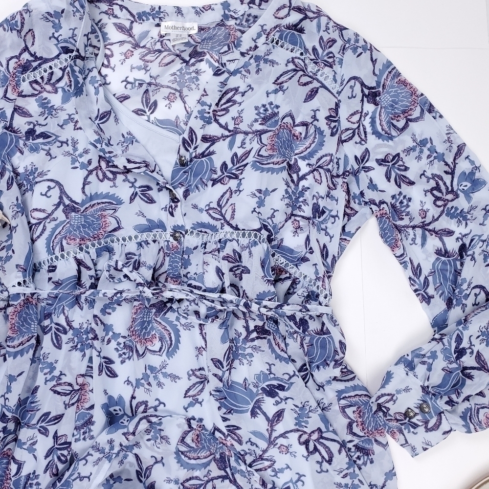 Motherhood Maternity Blue Floral 2pc Camisole M - Picture 7 of 16